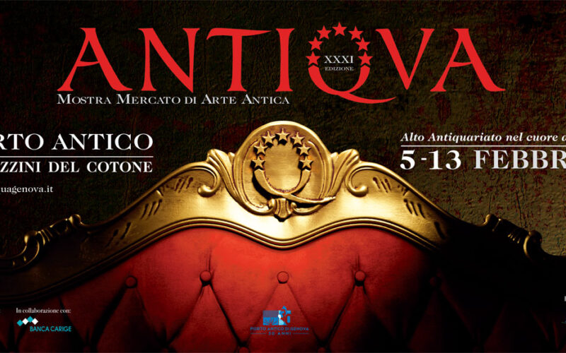 ANTIQUA 2022 NEL SEGNO DELL’OTTIMISMO DAL 5 AL 13 FEBBRAIO AL PORTO ANTICO DI GENOVA