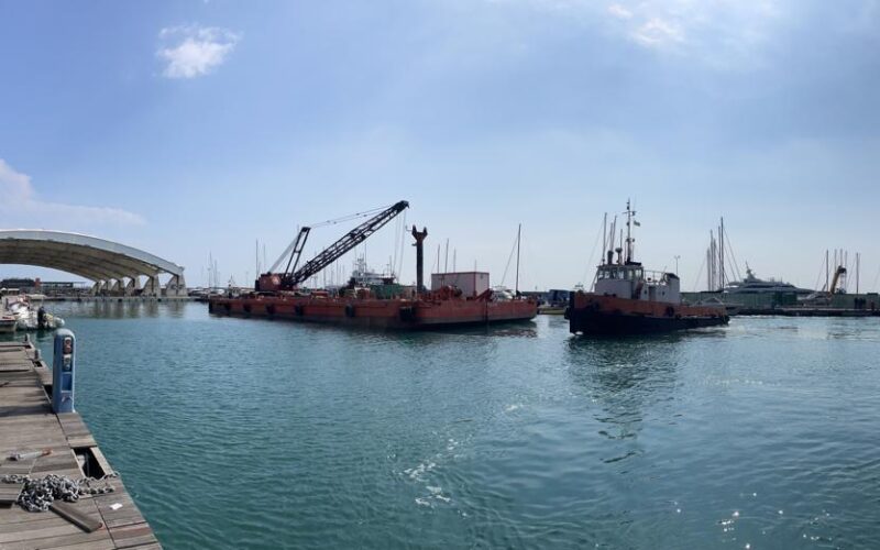 COLLOCATO IL PONTONE SANTA LUCIA ALL’INTERNO DI MARINA FIERA NEL WATERFRONT DI LEVANTE